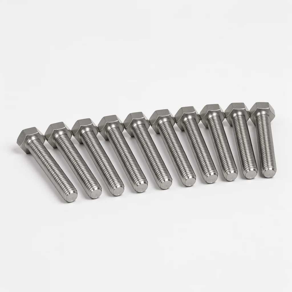 304 Stainless Steel Hex Bolts, M6 to M20, Passivated for Outdoor Use